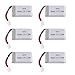 TATTU 6pcs 3.7V 600mAh LiPo batería 25C 1S con Conector Molex (6 Piezas) para Syma X5C X5SW X5C-1 X5SC X5SC-1 CX-30W CX-31 M68R Drone Quadcopter