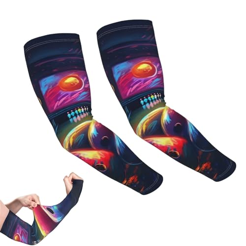 VTCTOASY Arm Sleeves for Men Women UV Sun Protection Sleeves Bowling Balls Arm Sleeve Cooling Tattoo Cover