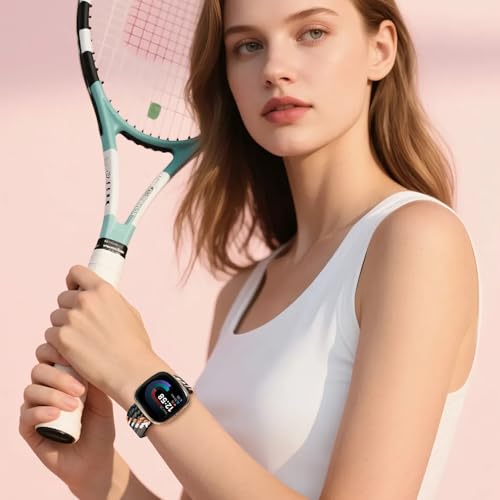 Image of HSWAI Magnetic Braided Compatible with Fitbit Versa 4 Bands for Women /Versa 3 /Sense /Sense 2 Bands, Soft Stretchy Sport Strap Woven Loop Elastic Nylon Wristbands Men