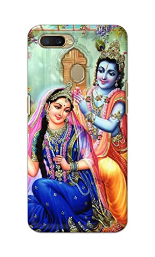 Image of Printed Hard Back Cover Case for Oppo A7 | Oppo A5s | Oppo A12 | Oppo A11k | Oppo A12s Back Cover (Radha Krishna) -1803