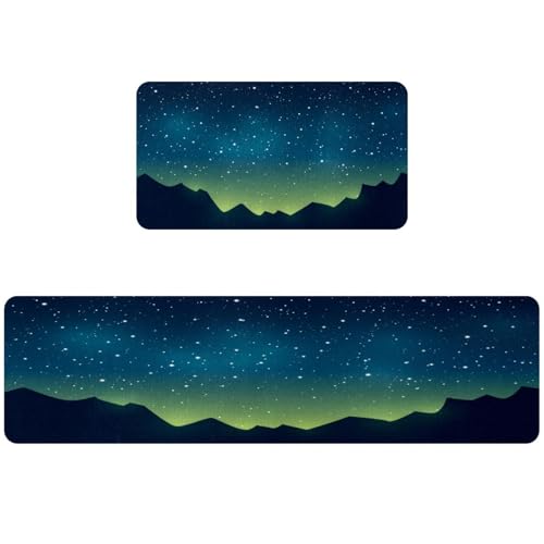 Alfombrillas de cocina para pasillo y cuarto de lavado VAPOKF con estrellas 2