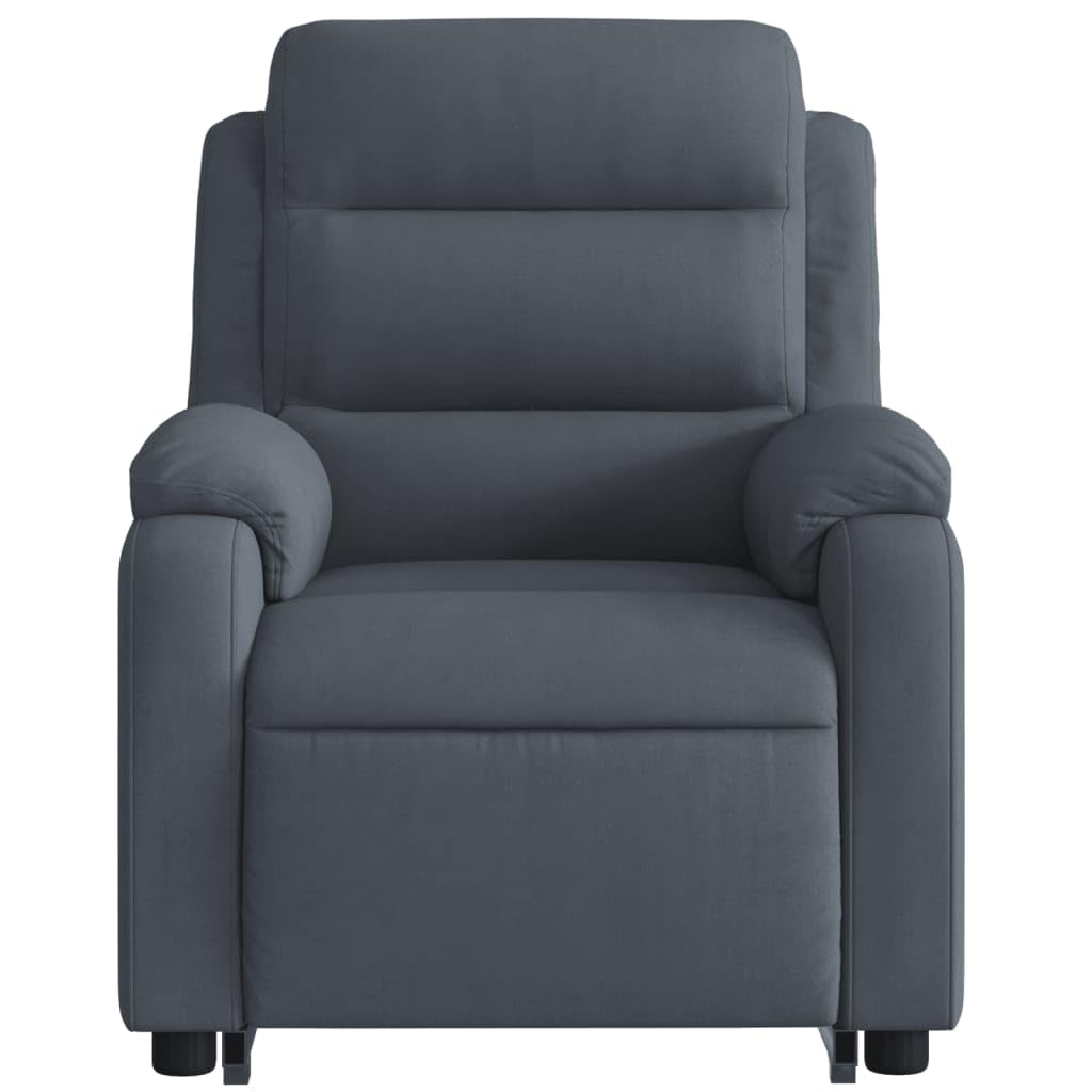 vidaXL Poltrona Alzapersona Reclinabile Grigio Scuro in Velluto