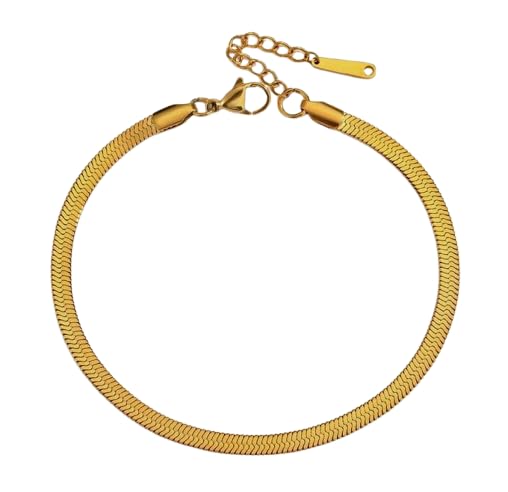 Snake Chain Anklet, Dainty Thin Snake Chain Anklets Adjustable, For Women & Girls-image-25