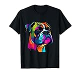 Boxer Dog Pop Art Design Cute Boxer Dog Lovers T-Shirt