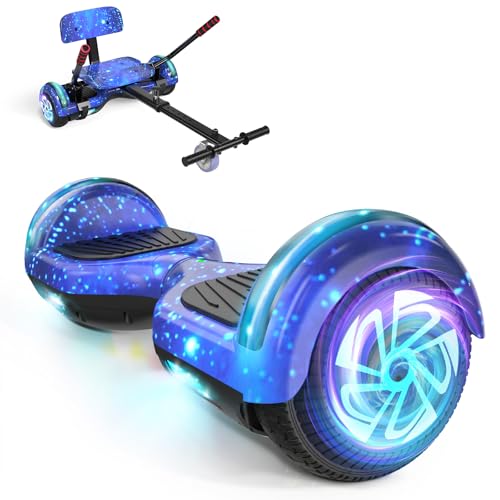 Image of SISIGAD Scooters for Kids Ages 7-12, with Built-in Bluetooth Speaker and 6.5 inch Colorful Lights Wheels, Safety Certified Self Balancing Scooter