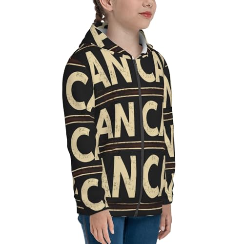 Man Cave Retro Kids Pullover Hoodies Boys Zip Up Sweatshirts Girls Athletic Clothes with Pocket4