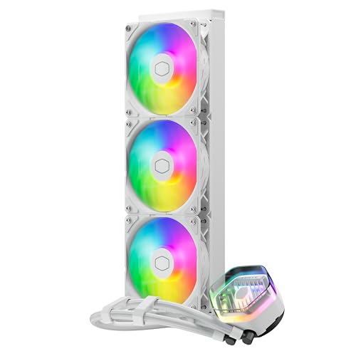 Image of Cooler Master ML360 Atmos CPU Liquid Cooler - White | Support Intel & AMD Processor - LGA1700, LGA1200, LGA1151, AM5, AM4 | 360mm AIO | Customized Pump Top Cover | Eco-Friendly Pump Cover