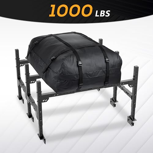 Image of YZONA Adjustable Ladder Bed Racks Compatible with Silverado /Sierra /Ram /Ford F-Series /Tacoma /Tundra /Titan /Frontier /Colorado /Canyon /JT /Ranger /Maverick, Universal Truck Cargo Rack