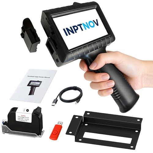INPTNOV Handheld Inkjet Printer for Logo Batch Number Expiration Date...