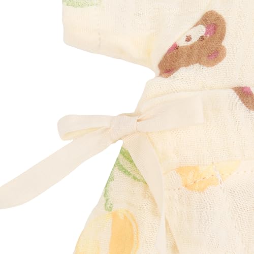 Image of Infant Kimono Robe Newborn Cotton Yarn Robe Baby Romper