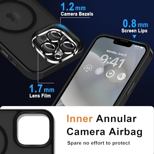Image of MOCCA Magnetic Shockproof for iPhone 12 Pro Max Case,Black