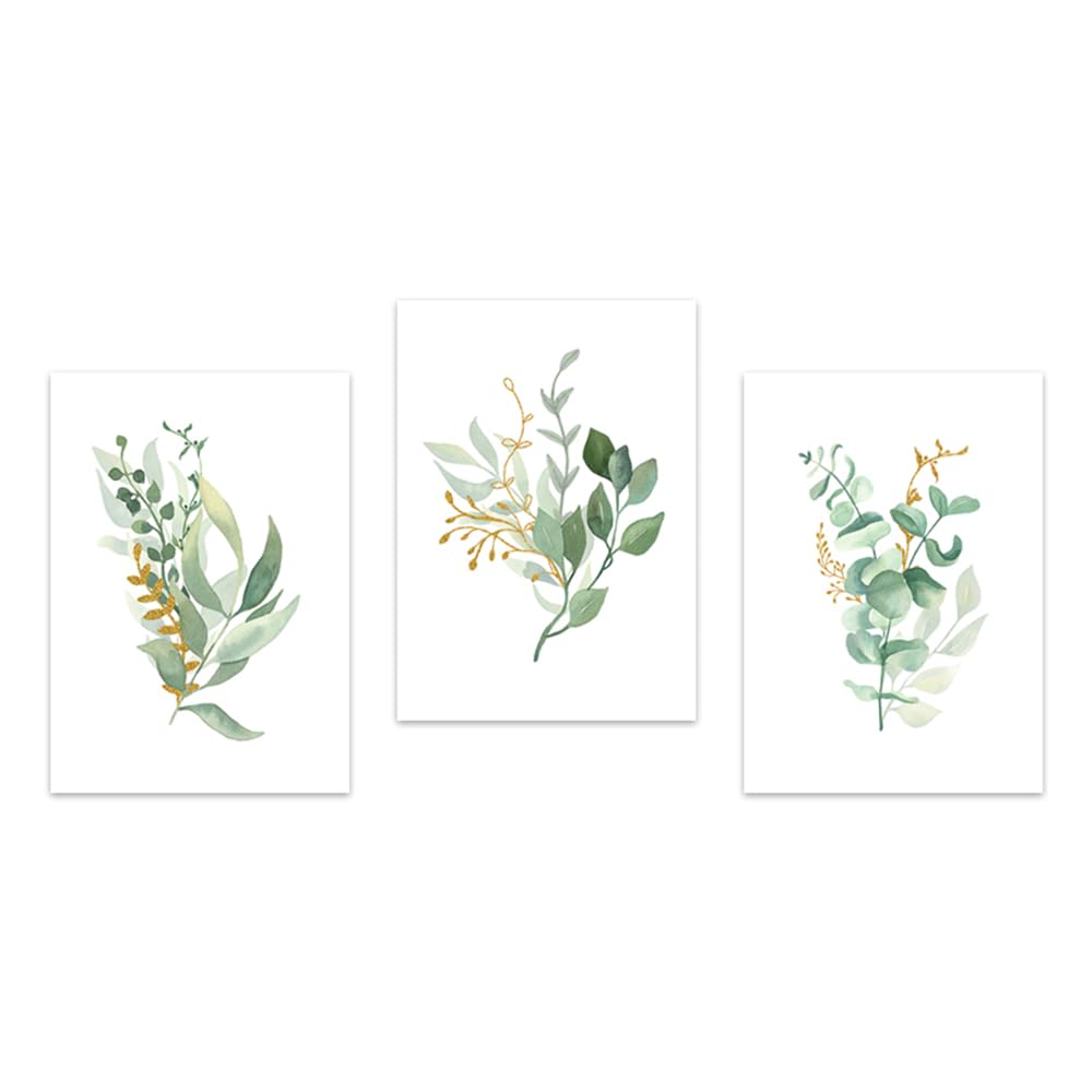 WBYZAC Art Prints-Palm Leaf Poster Canvas Painting Nordic Wall Art Print Plant Modern Picture for Living Room Bedroom Kitchen Wall Home Decor Artwork-50 * 60cm*3PCS (No Frame)