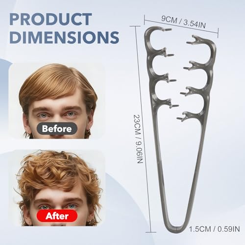 Peine para cabello texturizado Holifada gris miniatura 2