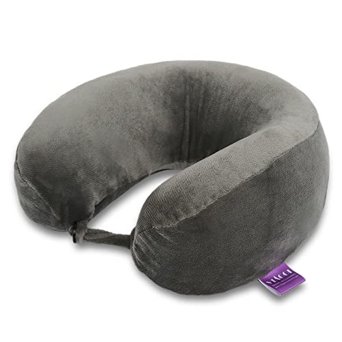 Image of Viaggi U Shape Super Soft Memory Foam Travel Neck Pillow for Neck Pain Relief Cervical Orthopedic Use Comfortable Neck Rest Pillow - Cool Grey