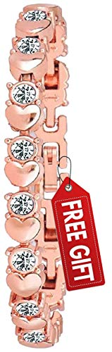 Acnos-Girls-Special-Quality-Different-Heart-Shape-Bangle-Analog-Watch-with-Rose-Gold-Bracelet-Pack-of-2