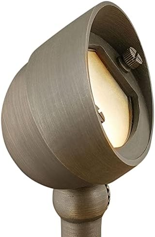 Hinkley Hardy Island Accent Oval Spot Light, LED Lamp Included, Cast Brass Material, Frosted Lens, Wiring Kit and Ground Spike Included, Hardy Island Series, Matte Bronze Finish
