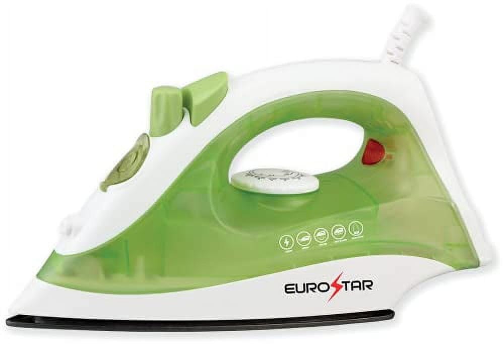 EUROSTAR IR227G Spray, Steam and Dry Compact Iron, Green