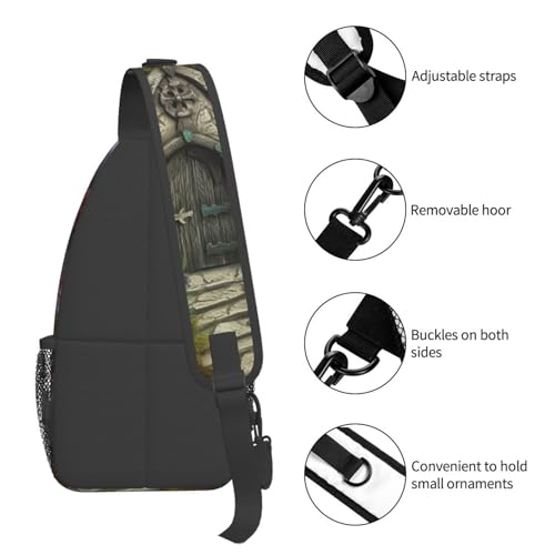 Bolso cruzado para hombre tipo sling negro urbano miniatura 5