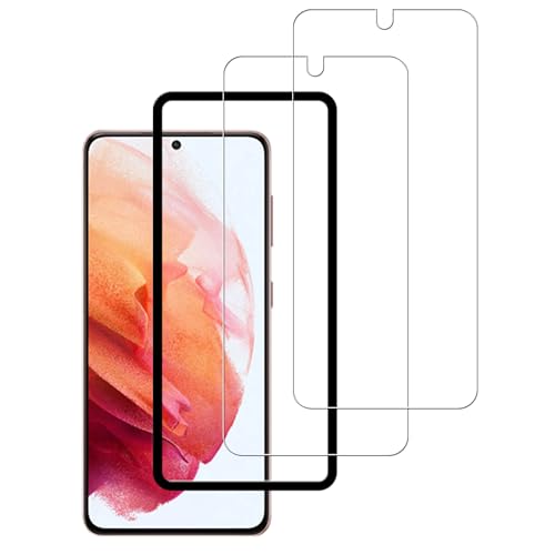 KPNS ガラスフィルム Galaxy S21 5G SCG09 SC-51B 用 (2枚)ガラスフィルム + ガイド枠付き 日本旭硝子素材採用 全面 保護フィルム