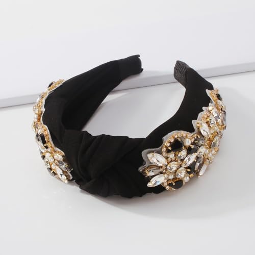 Bandeau fleuri tissu lourd accessoire cheveux noeud Argento