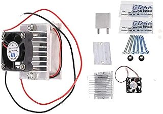 KOOBOOK 1Set 12V Thermoelectric Peltier Cooler Refrigeration Cooling Fan System Heatsink DIY Kit