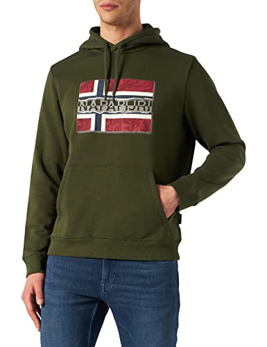 Napapjiri Bench H Sweatshirt, Green Depths, Medium Mens