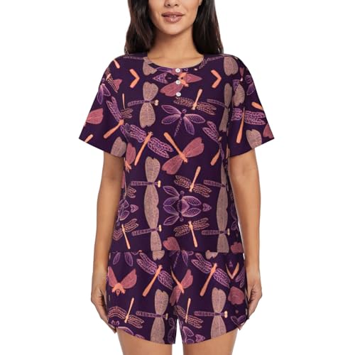 Pyjama short libellule femme pour des nuits douces et soirées cocooning