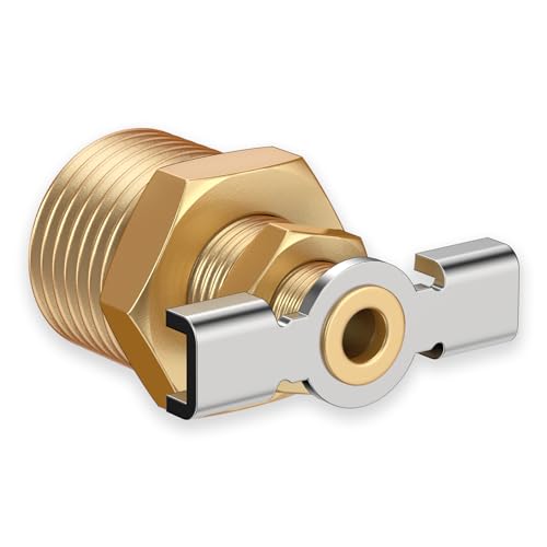 RVGUARD 1/2 RV Water Heater Replacement Drain Valve with PTFE Tape Durable Brass Construction for RV and Trailer Water Heater