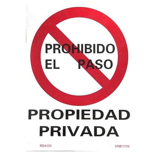 Cartel prohibido aparcar propiedad privada respeto y responsabilidad