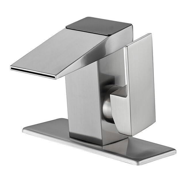 Robinet lavabo cascade noire avec indicateur thermique LED pour éviter les brûlures d'eau chaude
