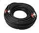 System-S Cinch 2 RCA Kabel 30 m Stecker zu Stecker Stereo AV Adapter in Schwarz