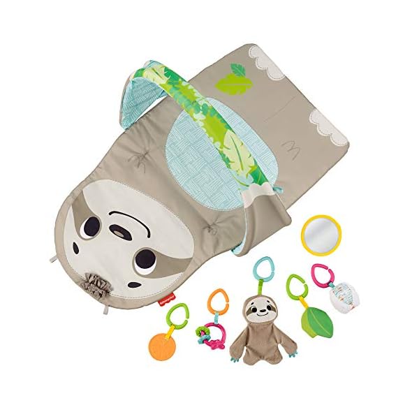 Fisher-Price GNB52 - Faultier Spieldecke mit 6 Sinnes Spielzeugen, für den Gebrauch ab der Geburt – Bild 9