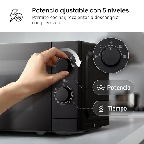 Micro-Ondes LG MS2082F – 20L 700W 5 Niveaux de Puissance Décongélation Efficace - vue 5