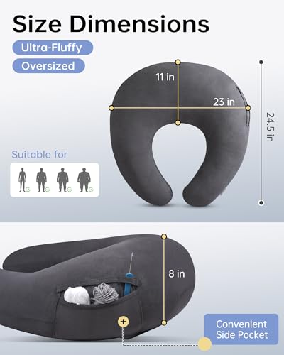 image for ENITYA Extra Large Ergonomic Gaming & Reading Pillow with Arm & Elbow 