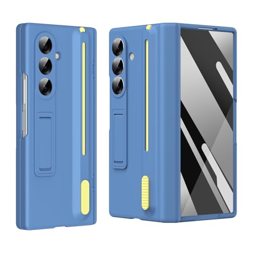 Samsung Galaxy Z Fold 7 ΉX^hP[XALbNX^hAXN[veN^[ASyXbgt - qWیƒʏ̃X^CXyttbvJo[(Blue1)