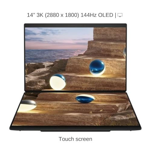 Image of HIDevolution [2026] ASUS Zenbook Duo UX8407AA Gray Dual 14 inch 3K 144Hz OLED Touch, 1.6 GHz Ultra 9-386H, Intel Graphics, 32 GB LPDDR5X RAM, 8 TB PCIe SSD, Windows 11 Home