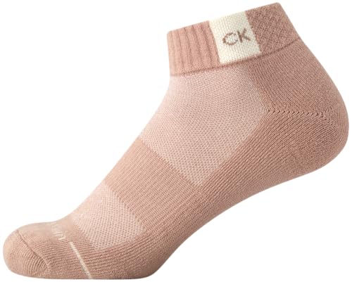 Image of Calvin Klein Womens Quarter Socks - 6 Pack Athletic Performance Cushioned Ankle Socks for Women for Running and Workout