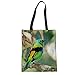 Produktbild SHOUTIBAOBAO Handtasche Leinwand,3D-Pretty Bird Trend Bedruckte Leinwände Frauen Handtasche Schüler Schule Bagstravel Shopping Taschen Umhängetaschen Für Profil