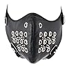 Coque de protection en cuir synthétique noir avec détails et bande réglable pour Halloween, fête d'Halloween #3
