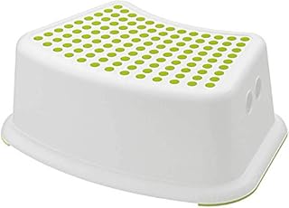 EPISENT Kids Plastic Potty Training Small Step Stool with Anti-Slip Booster Foot Stool Cover on Top Green/White Perfect for Toddler Toilet Training. (1)
