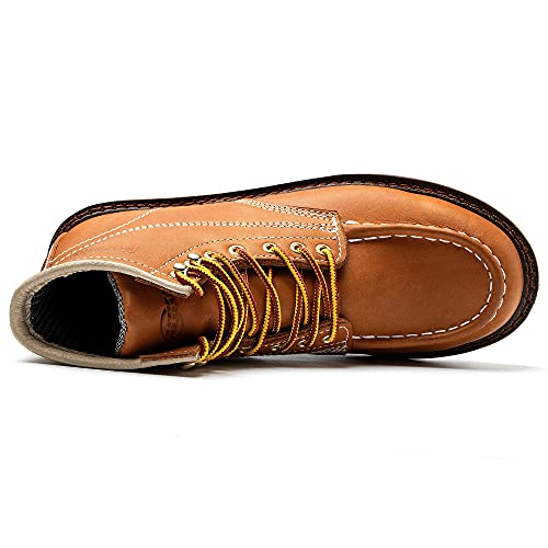 Image of Work Boots for Men - 6 Inch Wedge Soft Toe Mens Work Boots, Waterproof Construction Work Shoes