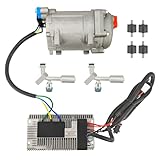 Sowyre 12V Auto Compressor Universal AC Electric Compressor 20cc/r Air Conditioner Compressor AC.100.3851 for R134a Compatible with RVs, Campers, Trucks & Buses