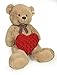 Orso Peluche Gigante 100 cm Orso Peluche gigante San Valentino Orso Peluche Gigante Con Cuore Altissima Qualita' Modelli Assortiti (Bruno)