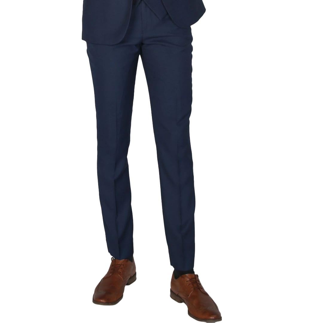 Set da uomo blu navy con giacca e pantaloni, abito formale