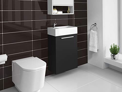 Toiletmeubel Athene 40cm zwart - badkamermeubel wc-meubel wastafel - Image 3