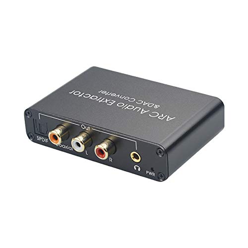 HDMI ARC Audio Extractor Pro, convertitore DAC 192KHz, HDMI ARC a coassiale ottico e analogico L/R RCA 3,5 mm, convertitore audio digitale ottico SPDIF coassiale ad analogico per sistema audio TV