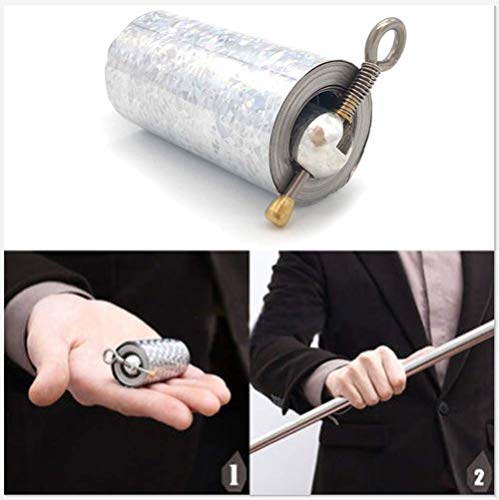 Preisvergleich Produktbild Booming Professionelle Zauberstab - 1-4 Stücke tragbare Teleskopstützen lustige Stange Kampfkunst Metall magische Taschenstange-Party Tasche Kindergeburtstag Party Fancy Dress Light & Sound (4 PC)