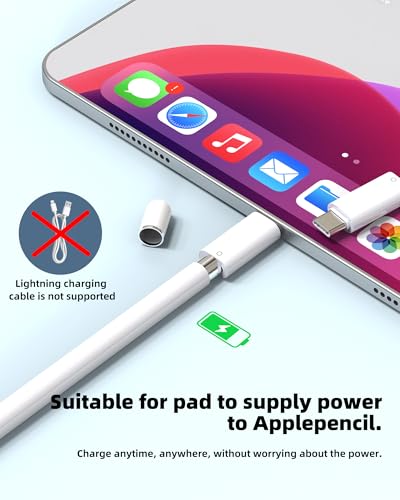 Adaptador Lightning a USB C para Apple Pencil 1ª generación con conector de carga de iPad Pro 4