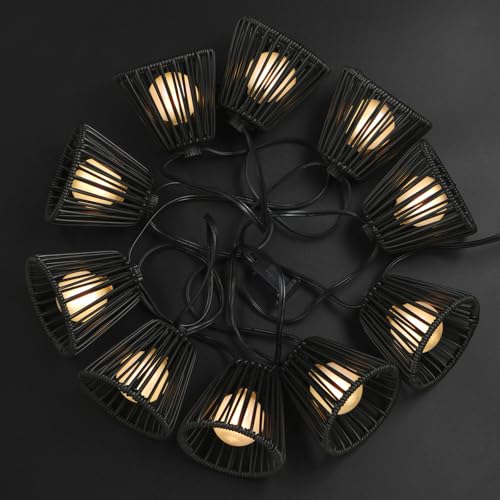 Ashland luces LED en cadena con rattan negro 10 piezas miniatura 2