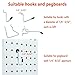 MENEONE Pegboard Hook Locks, for Stopping Hooks from Falling Off, 60PCS, Black